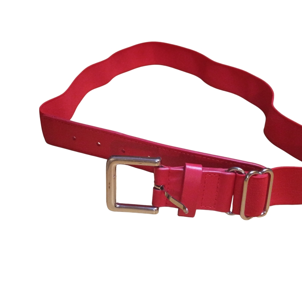 Stylish Red Hurley Belt with Gold Buckle Elastic Guc